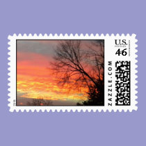 Sunset in Winter Postage stamps