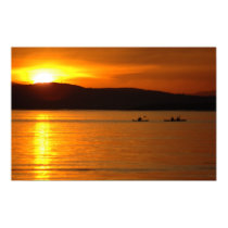 Sunset Kayak Poster posters