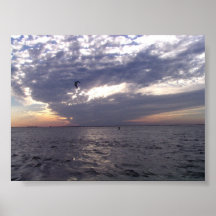 Sunset Kiteboarding Poster