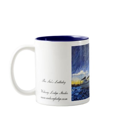 Sunset Lake Coffee Mug by paintingcoyote36