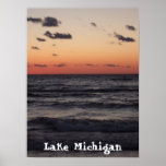 sunset , Lake Michigan Print