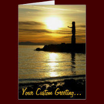 Sunset Landscape Blank Card Beautiful Print Cards cards