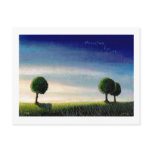 Sunset landscape painting pretty calm peaceful art postcards