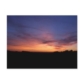 Sunset Landscape Postcard postcard