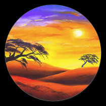 Sunset Landscape Scenery - Multi stickers