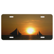 Sunset License Plate at Zazzle
