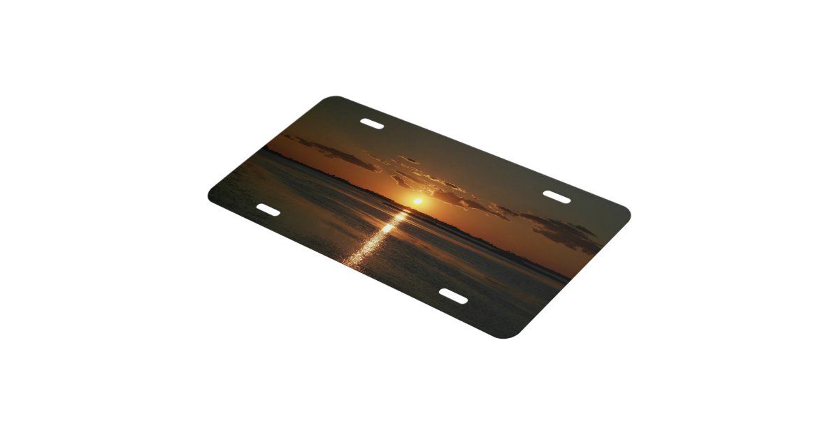 Sunset License Plate Zazzle