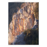 Sunset lit Cliff @ Giant Seqouia National Monument Greeting Card