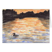 Sunset Loon by Wendy C. Allen cards by eelkat Sunset Loon by Wendy C. Allen cards