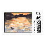 Sunset Loon by Wendy C. Allen Stamp