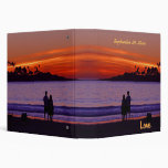 Sunset Love Couple Vinyl Binder