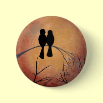 Sunset Lovebirds buttons