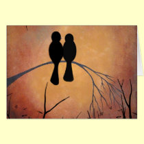 Sunset Lovebirds cards