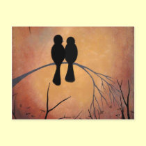 Sunset Lovebirds postcards
