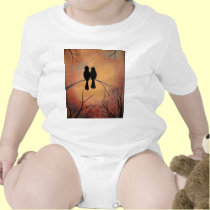 Sunset Lovebirds t-shirts