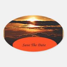 Sunset Magic Save the Date stickers