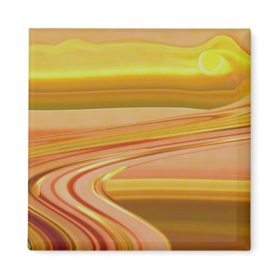 sunset magnet by lindasart