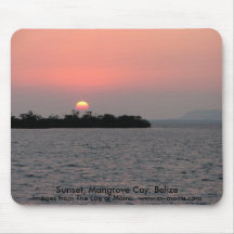 Sunset, Mangrove Cay, Belize Mousepad