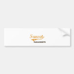 Sunset Massachusetts Classic Bumper Sticker