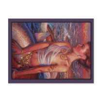 Sunset Mermaid postcard