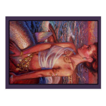 Sunset Mermaid postcard