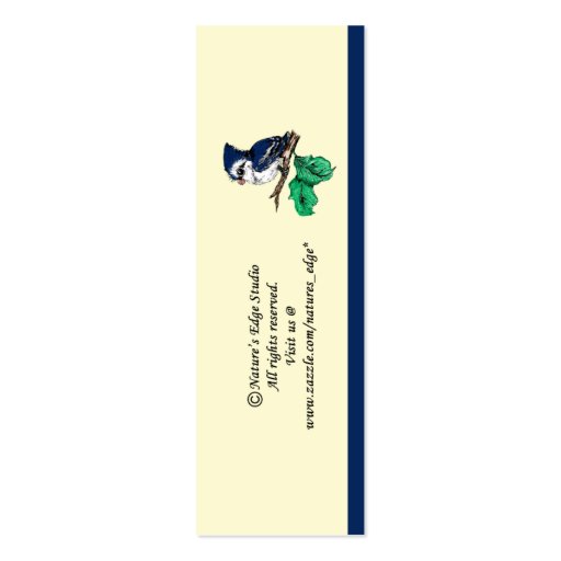 Sunset Mini Bookmark Business Cards (back side)