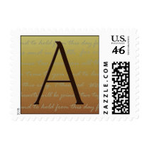 Sunset Monogram Custom Initial A stamps