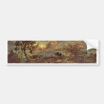 Sunset Near Arbonne By Rousseau Théodore Bumper Stickers