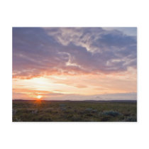 Sunset near Golden waterfall postcards