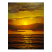 Sunset Oil Painting posters
