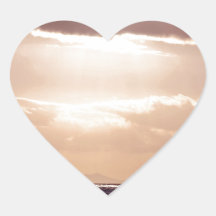 Sunset on a cloudy day sticker