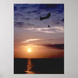 Sunset on a work day posters
