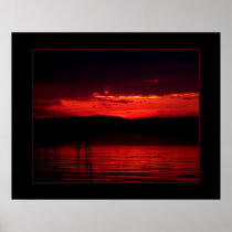 Sunset on Balaton Poster