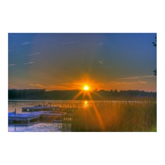 Sunset on Birch Lake print
