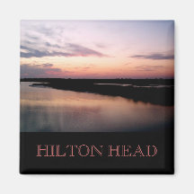 Sunset on Broad Creek Magnets