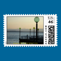 Sunset on Elliott Bay stamps
