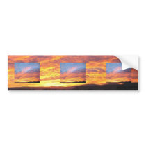 Sunset On Fire Bumpersticker by MistaSCARY Sunset On Fire Bumpersticker