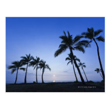 Sunset on Kahaluu Bay in Kona,Hawaii Postcard