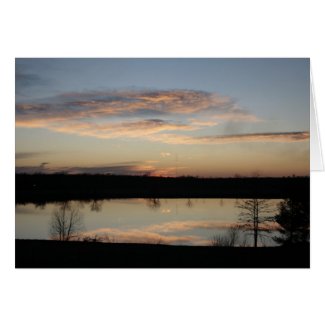 Sunset on Lake Card