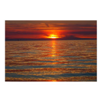 Sunset on Lake Michigan 4 posters