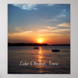 Sunset on Lake Okoboji, Iowa Posters
