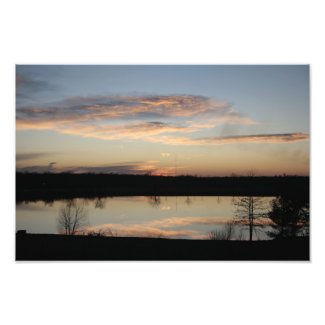 Sunset on Lake Photo Art
