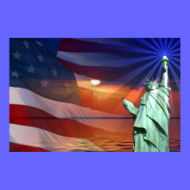 Sunset on Liberty posters