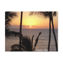 Sunset on Maui Postcard