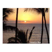 Sunset on Maui Postcard