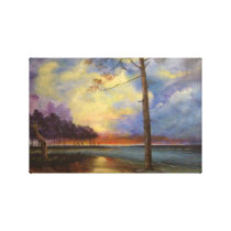 Sunset on Millwood Lake Stretched Canvas Prints
