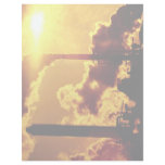 Sunset on pulp mill accentuates the air pollution letterhead template