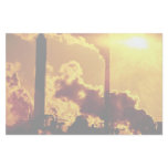 Sunset on pulp mill accentuates the air pollution custom stationery