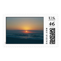 "SUNSET ON THE BEACH" postage
