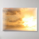 Sunset on the beach posters